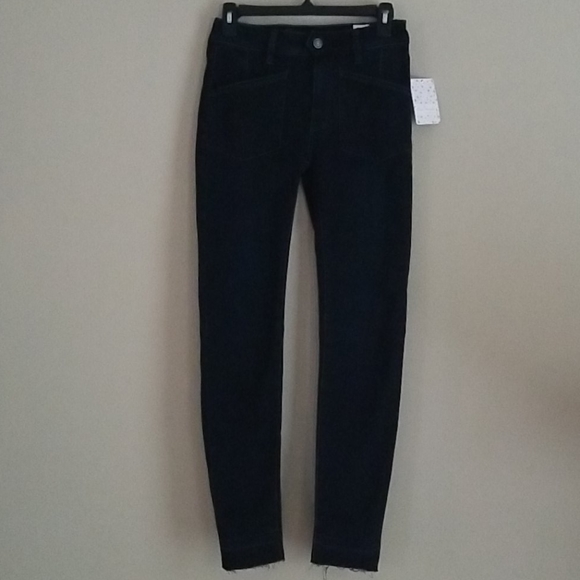 πHPπ Free People Ivy Seal Blue Mid-Rise Skinny Jeans 26 - Picture 12 of 16